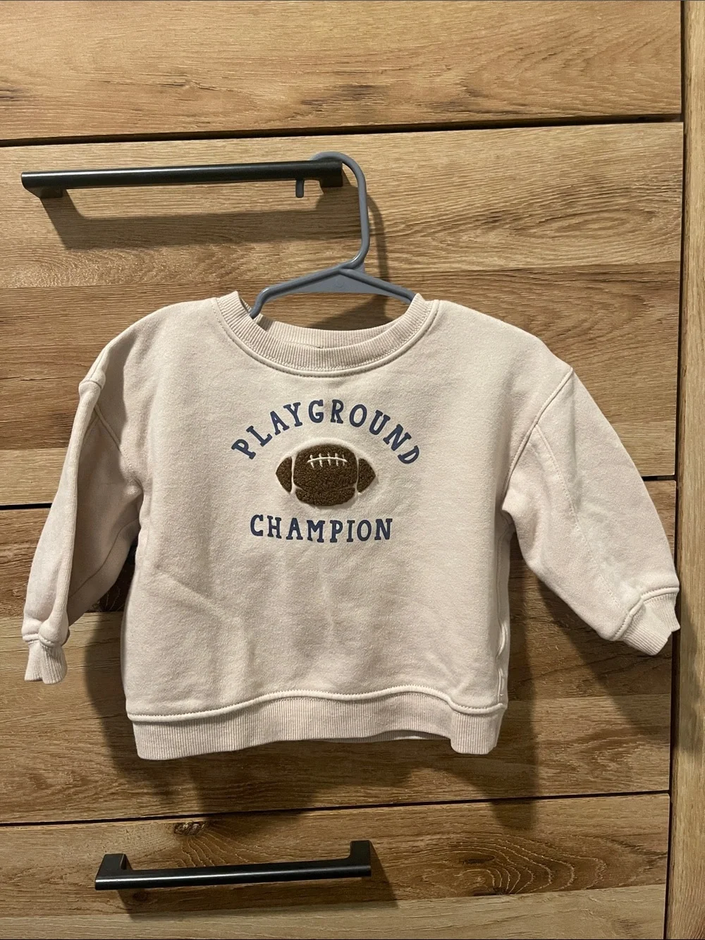 Carter's Cream 'Playground Champion' Sweatshirt with Football Applique